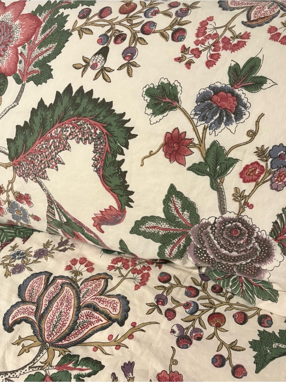 Pottery Barn Resi Palampore King Duvet Cover and Matching Shams Floral Cottage